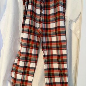 J. Crew Plaid Flannel Lounge Pants - Red & Green Tartan